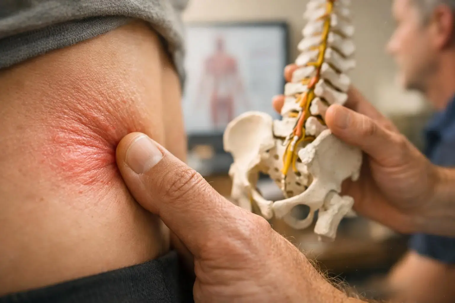 Muscle Strain in Chiropractor: Muscle Strain is an injury that occurs when muscle fibers stretch too—visual guide